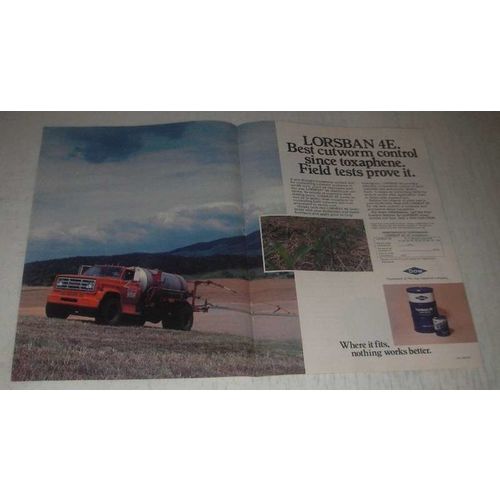 1985 2-pg Dow Lorsban 4E Ad - Best cutworm control since toxaphene