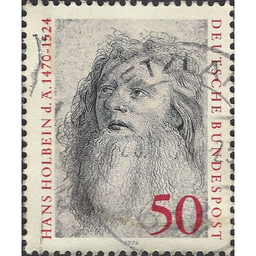 GERMANY, Hans Holbein the Elder, 1460-1524, red 1974, 50pf, #2