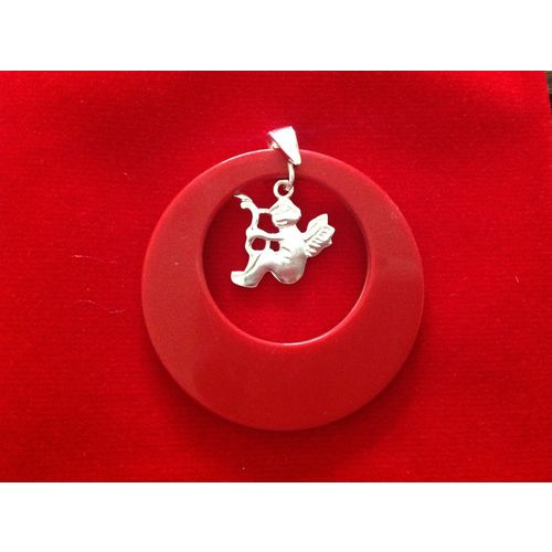 Angel in Round Agate Pendant Ret £22 each Brand New