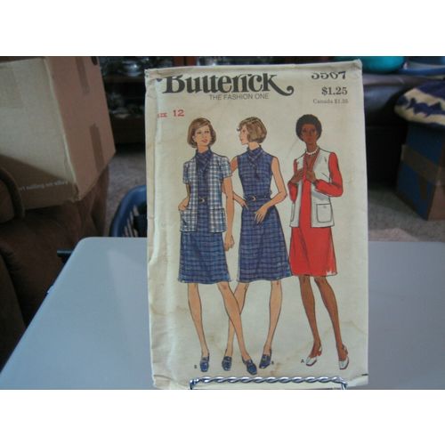 Butterick 3507 Misses Dress & Cardigan Pattern - Size 12 Bust 34