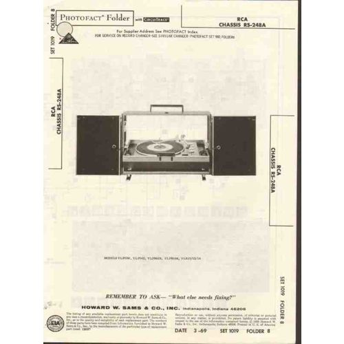 RCA chassis RS-246A phonograph Sams Photofact manual