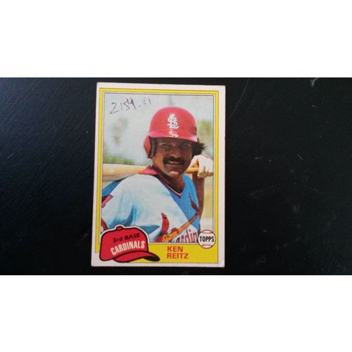 1981 Topps Card # 441 Ken Reitz Poor (1) St Louis Cardinals