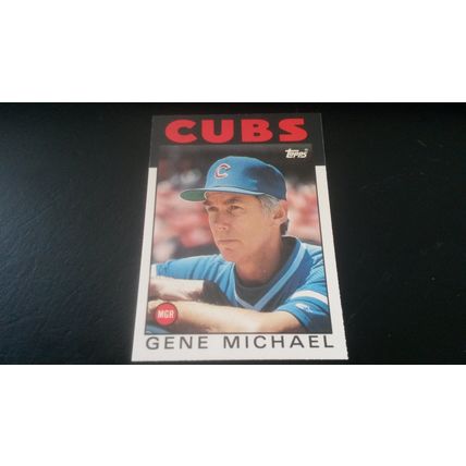 1986 Topps Traded Card # 073T Gene Michael Excellent (5) Chicago Cubs