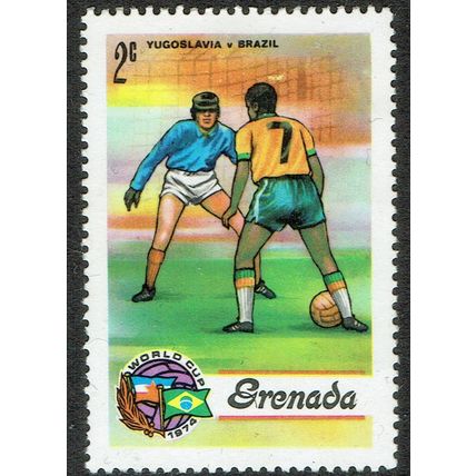 Grenada 1974 World Cup Football 2c Multicoloured SG621 MM