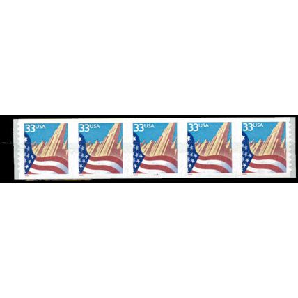 3281 33c U.S. Flag Over City Very Fine MNH PNC 4444A/5 P0906