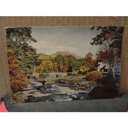 THE RIVER DOCHART, KILLIN, STIRLING used postcard by Burn & Cox 1967 pm =