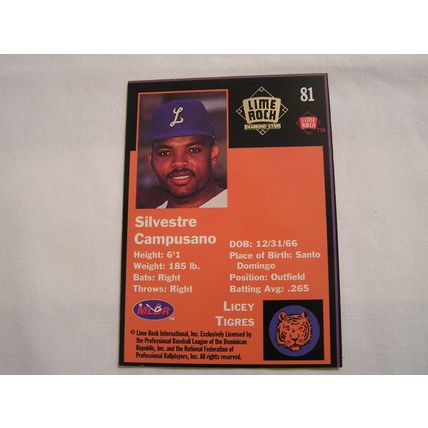 Silvestre Campusano 1993 Lime Rock Winter League GOLD NO. 81