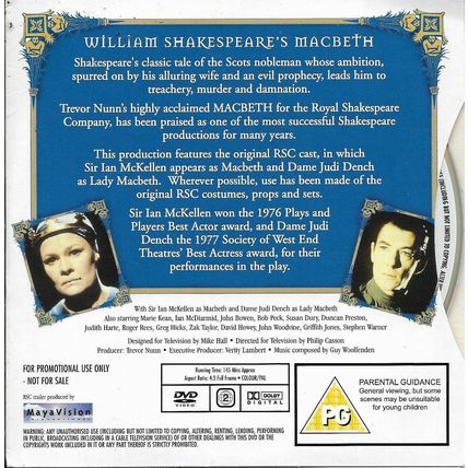 Macbeth DVD Promo The Daily Telegraph Shakespeare Collection Childrens Kids