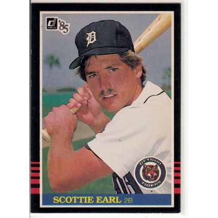 1985 Donruss baseball card 491 Scott Earl RC