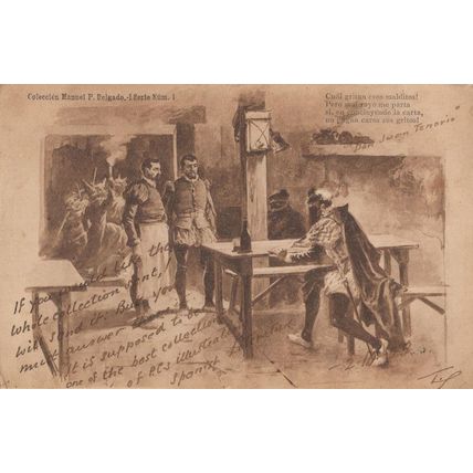 Spanish Antique History Costume Fashion 1903 Advertising Postcard