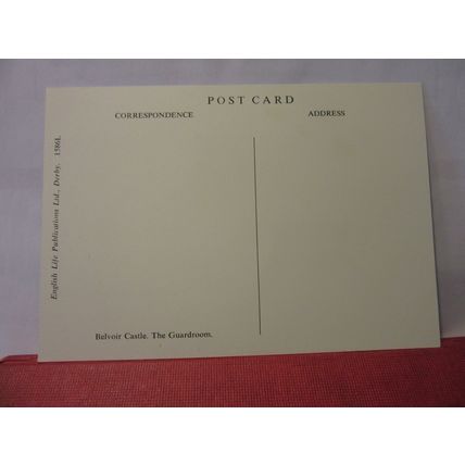 GUARDROOM, Belvoir Castle, Grantham, unused postcard pub. 1987 =