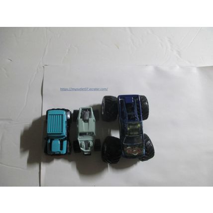 Assorted Toy Vehicle 3 Piece Mud Truck Lot - Very Good
