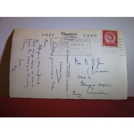 SHREWSBURY SCHOOL, SHREWSBURY, SHROPSHIRE. used vintage postcard RP J. Salmon =