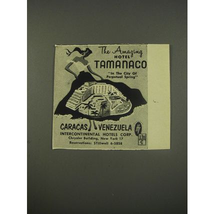 1956 Hotel Tamanaco Ad - The Amazing Hotel Tamanaco