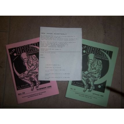 DREAM Science Fiction Magazines #15 & #16 1988 Weller Publication Trevor Jones