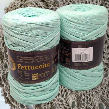 Lion Brand Fettuccini Yarn Bundle of 2 , 25.8oz Lot #61