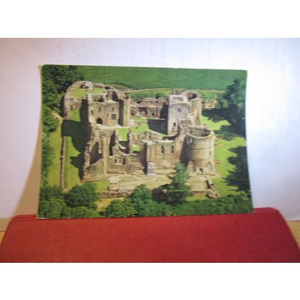 air view, GOODRICH CASTLE, ROSS-ON-WYE, Herefordshire unused vintage postcard =