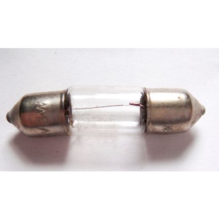 6 Volt 3 Watt, 6V 3W, Festoon Filament Bulbs, x2. New Old Stock. Vintage Radio