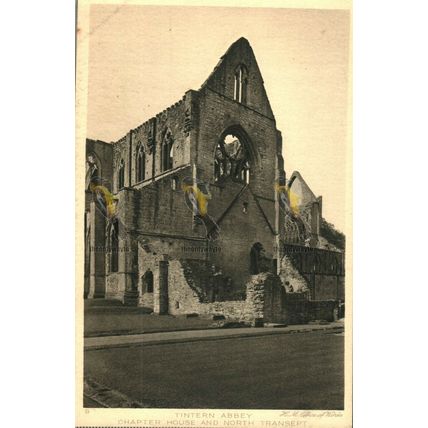 Tintern Abbey, Chapter House & North Transept, Monmouthshire, Rembrandt Postcard