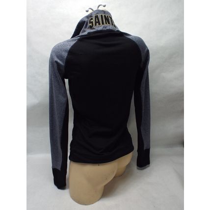 Womens Small Victorias Secret Pink New Orleans Saints Football Jacket Black Gold