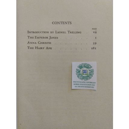 MODERN LIBRARY 3 PLAYS by EUGENE O'NEILL ANNA CHRISTIE EMPEROR JONES HAIRY APE