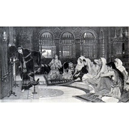 CONSULTING THE ORACLE 1893 John William Waterhouse VICTORIAN ENGRAVING