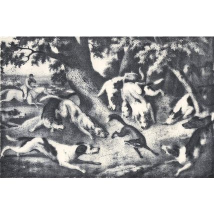 HUNTING - DEATH OF THE FOX 1890 Hounds VICTORIAN ENGRAVING