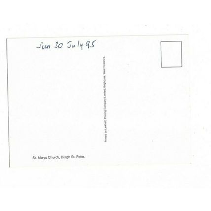 St. Marys Church, Burgh St. Peter, Norfolk, Postcard.