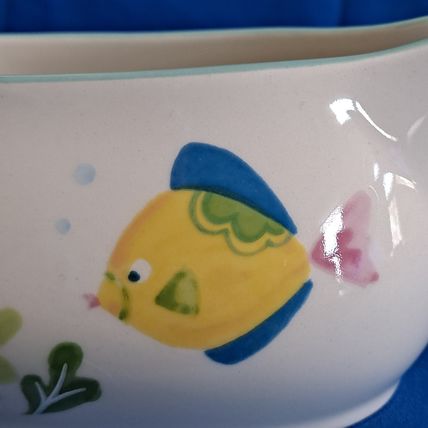 Studio Nova BARRIER REEF GRAVY Boat & Underplate Under Plate Dish Tropical Fish
