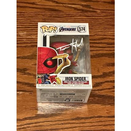 Funko Pop! Iron Spider #574 Facsimile Laser Autographed Figure (Box & Protector)