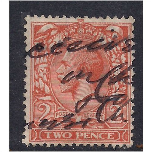 GB 1924 KGV 2d Orange Die 2 Wmk 111 SG 421.(H846