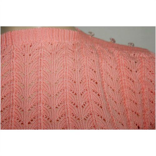 Womens Vintage 1970 1980 Hand Made Peach Sleeveless Sweater Size 12
