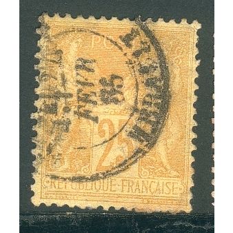France 1877 - 25c yellowish brown - Peace & Commerce - used