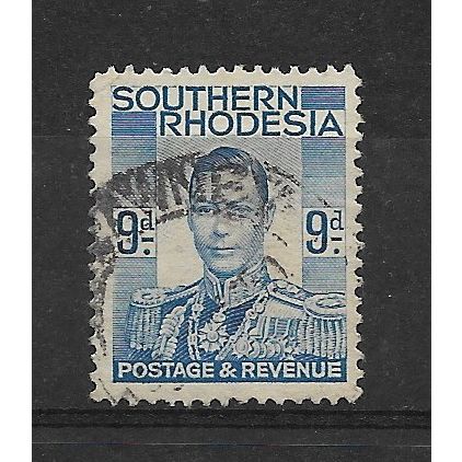 SouthernRhodesia.SG46 9d King George VI (Pale Blue).Fine Used.July19