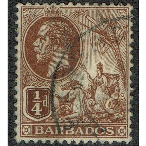 Barbados 1912 ¼d Brown SG170 FU