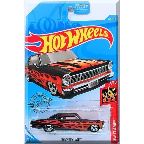 Hot Wheels - '66 Chevy Nova: HW Flames #7/10 - #143/250 (2019) *Black Edition*