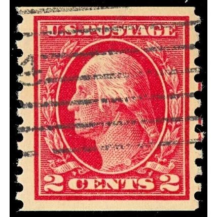 444, Used 2¢ COIL - VF-XF - DEEP RICH COLOR - BEAUTY!