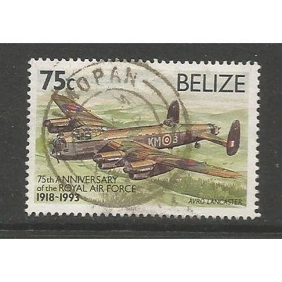 Belize 1993 Royal Air Force 75c Lancaster, used. SG1141