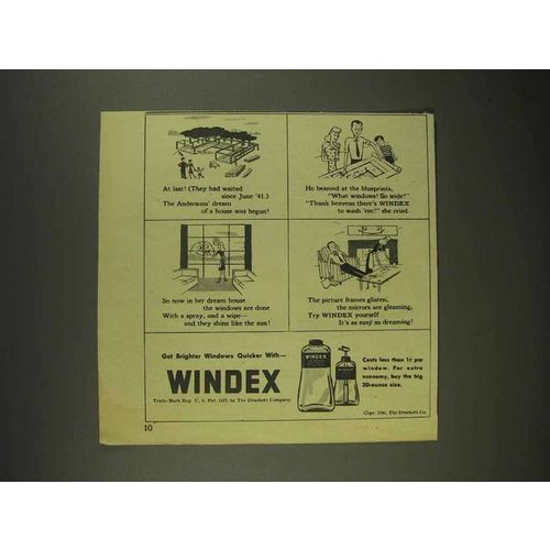 1946 Windex Cleaner Ad - Dream House Begun