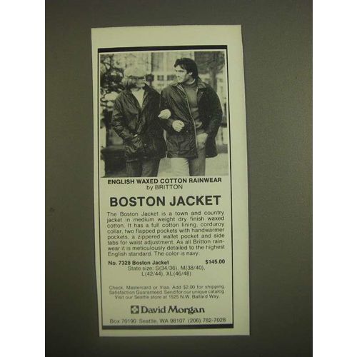 1985 David Morgan Boston Jacket Ad