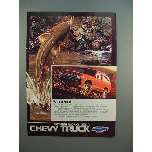1985 Chevrolet Chevy S-10 Blazer Ad - Wild Breed!