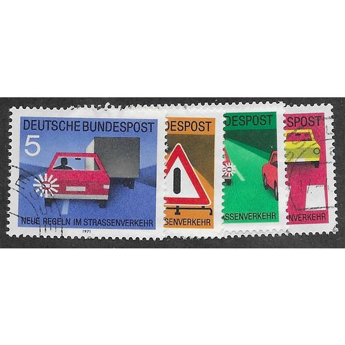 GER 1971 (SET) 'NEW ROAD TRAFFIC REGULATIONS' (4v) FINE USED (EBID60-489)
