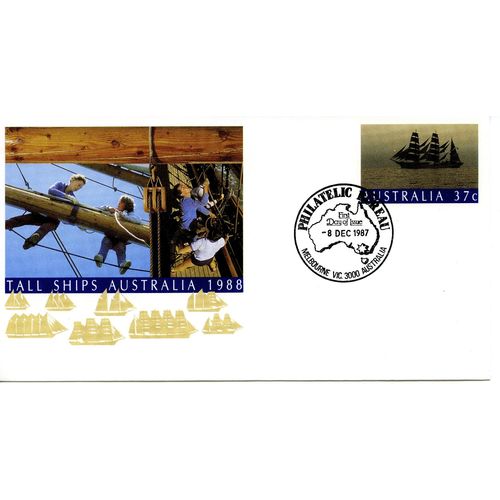 AUSTRALIA 1987 FDC Tall Ships Australia Pre-stamped Envelope Melbourne 3000