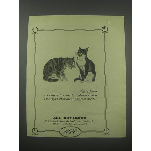1954 AGA Heat Limited Ad - What! Never tasted mouse in casserole cooked