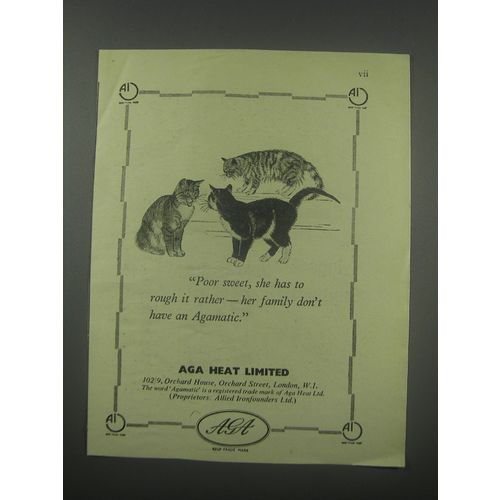 1954 AGA Heat Limited Ad - Poor sweet, she has to rough it rather - her family