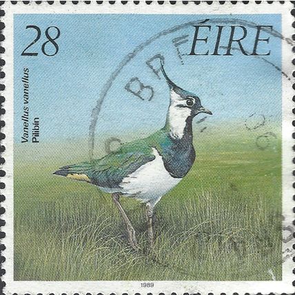 EIRE, BIRDS, Lapwing, blue 1989, 28, #3