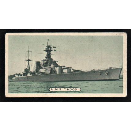 Britain's Defenders 1936 Ardath Tobacco trade card no. 30 H.M.S. Hood