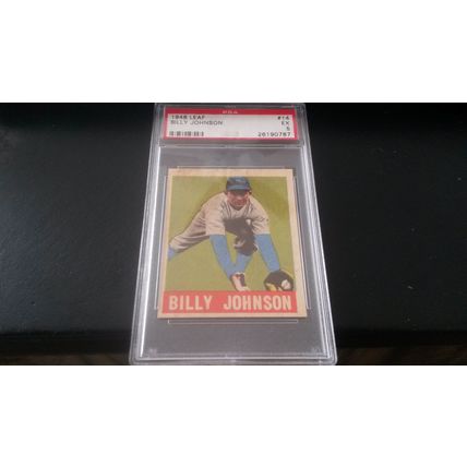 1948-49 Leaf Card # 014 Billy Johnson PSA Excellent (5) New York Yankees