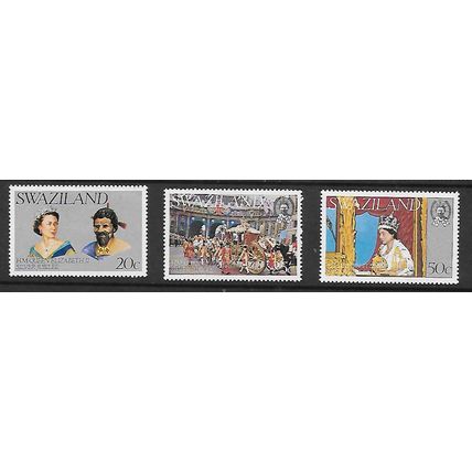SWAZILAND 1977 SILVER JUBILEE SG 268 / 270 SET 3 VALS M MINT