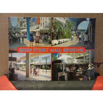 multiview, QUEEN STREET MALL, BRISBANE, AUSTRALIA used postcard =